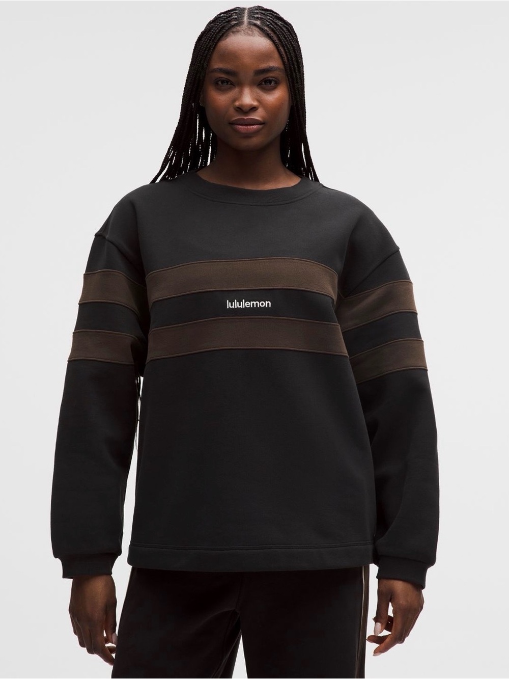 NWT Lululemon Women's Steady State Oversized Pullover Stripe